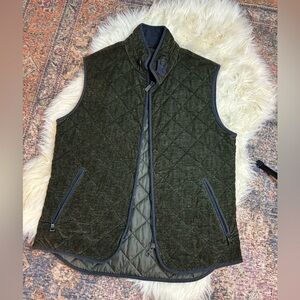 Hadleigh's Men's Olive Green Quilted Field Vest – Italian Made Luxury